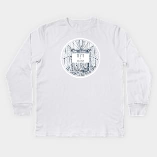 Trust the Journey Circle Kids Long Sleeve T-Shirt